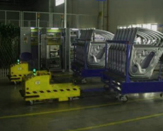 安装在钢铁厂AGV运输车上的工业级RFID读写器